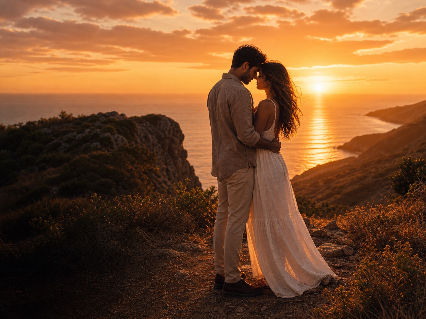 Sunset Couple Portrait visual reference