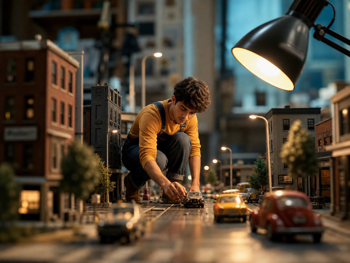 Miniature City AI Photo Editing Prompts style direction