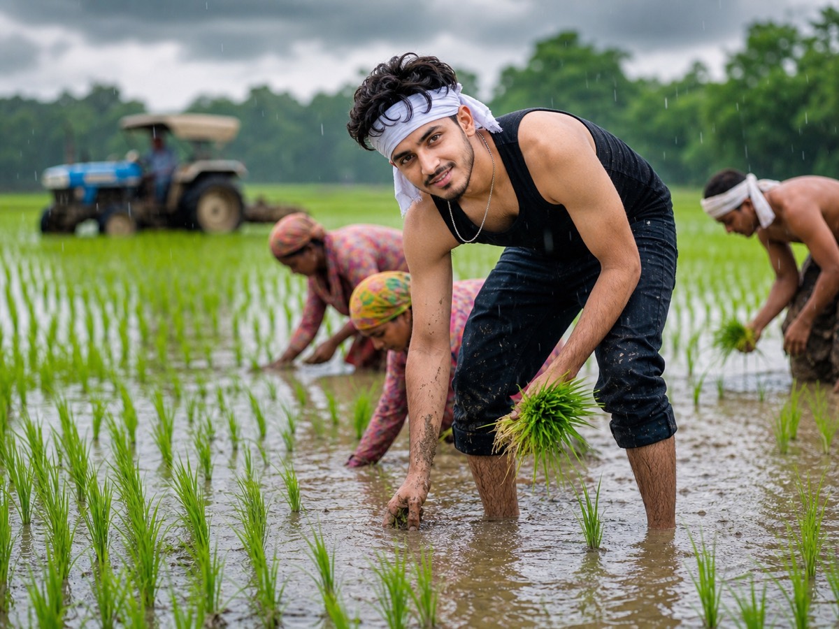 Short paddy field prompt visual reference