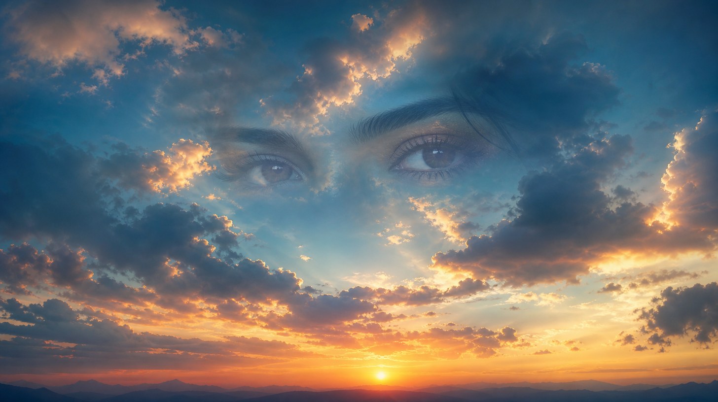 Girl Eyes in Sky AI Photo Editing Prompts style direction