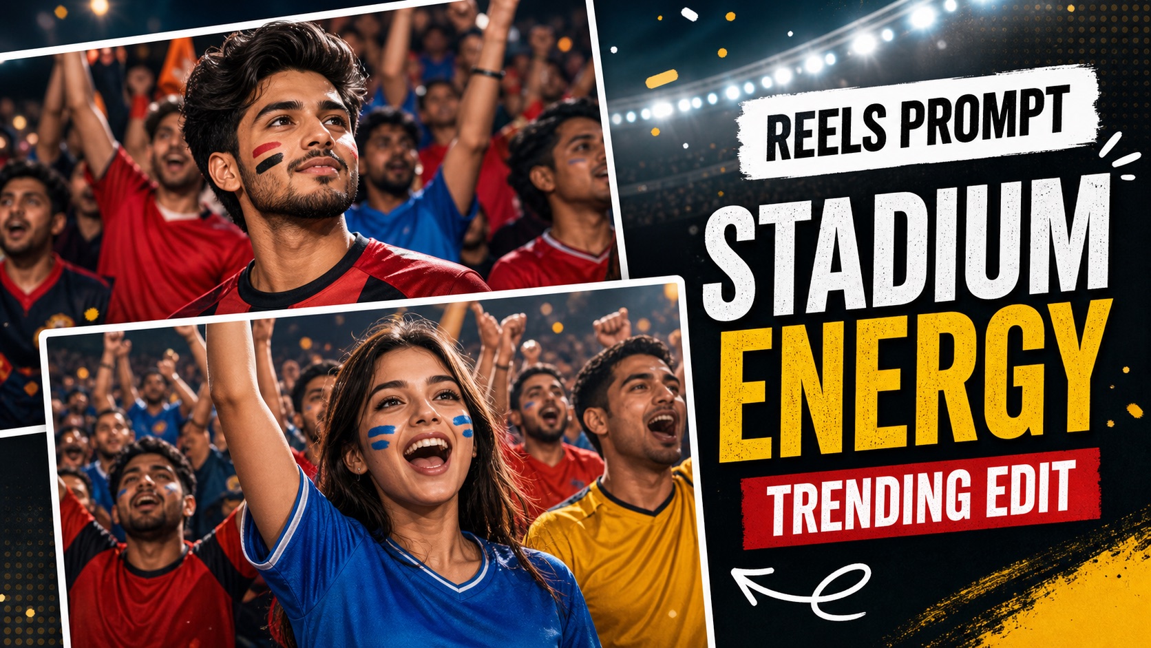 Cricket Stadium AI Editing Prompts for Sports Poster Looks style direction